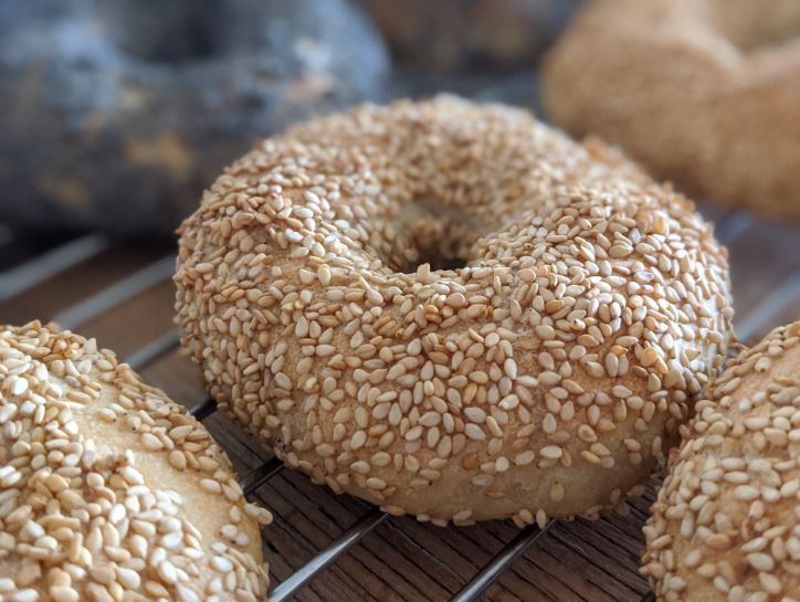 bagel with sesame seeds