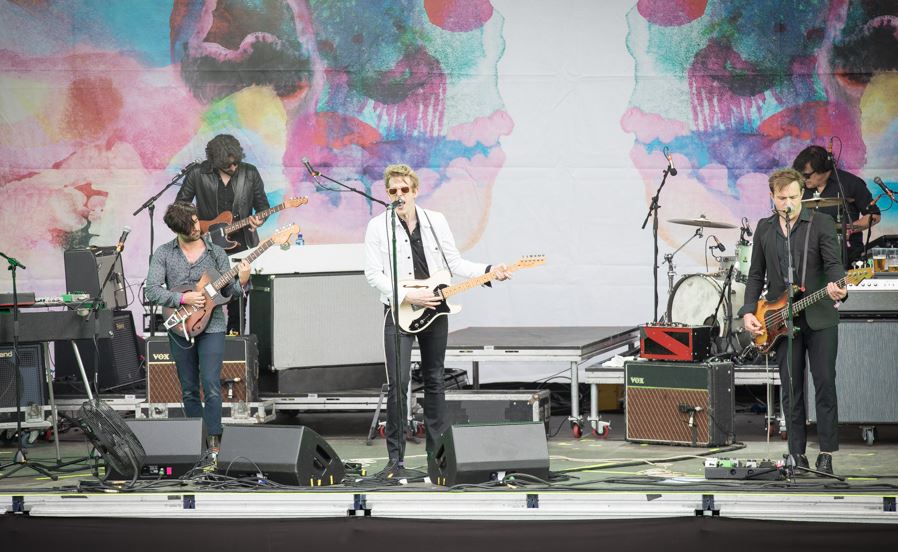 Spoon performing live in 2017