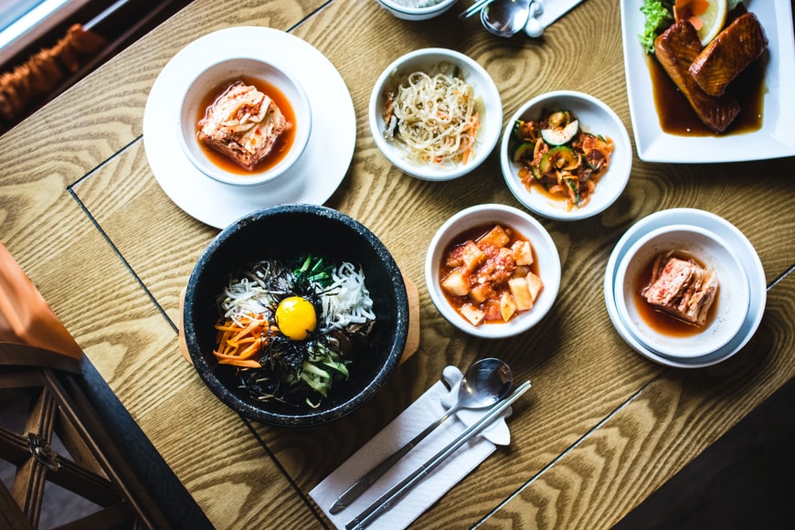 Korean Food Bibimbap with Kimchi-jpeg