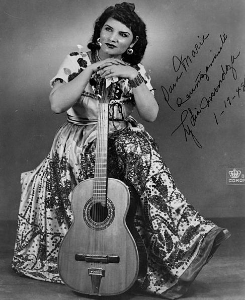 Lydia Mendoza, a popular female Tejano singer. 